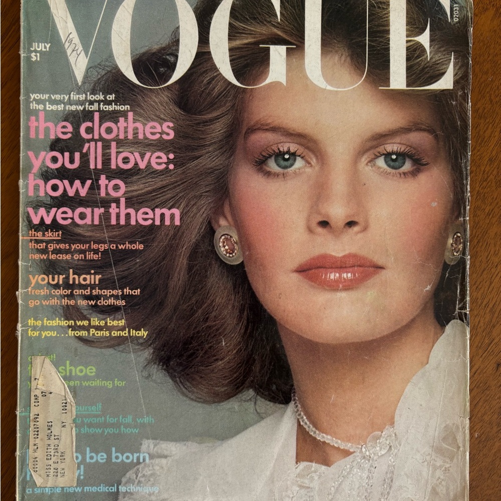 Vogue - 1974 vintage magazine featuring Rene Russo.